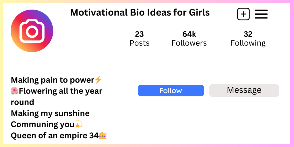 Motivational Bio for Instagram